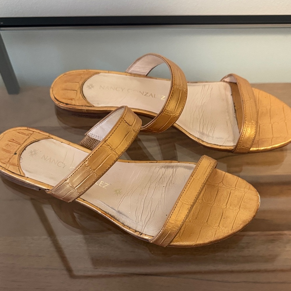 Nancy Gonzalez Frida Gold/Bronze Women's Sandals
